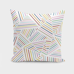 Ab Linear Rainbow Throw Pillow Cover - The Cured Company